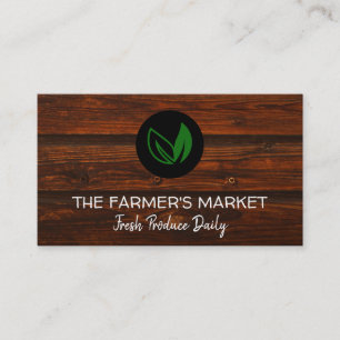Farmers Market Produce Business Card