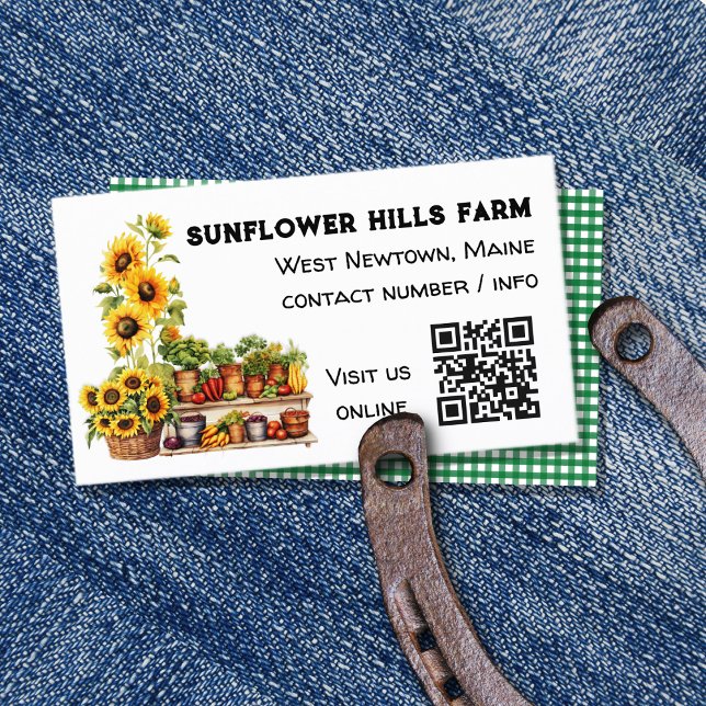Farmers Market QR code Business Card (Creator Uploaded)
