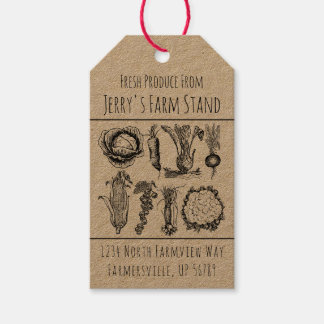"Farmer's Market Roadside Farm Stand Advertising Gift Tags