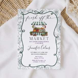 Farmers Market Sage Green Bridal Shower  Invitation
