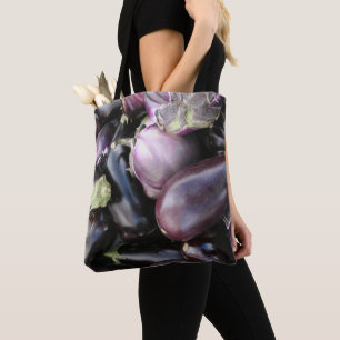 Farmers Market Selection of Purple Eggplants Tote Bag