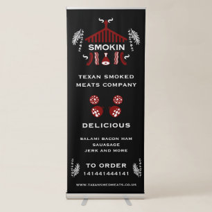 Farmers Market Smokehouse Meat Retractable Banner