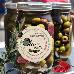 Farmers Market Spicy Olive Mix Medley Cute Label 