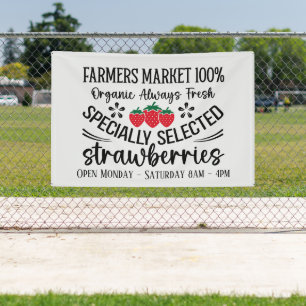Farmers market strawberries add days times vendors banner