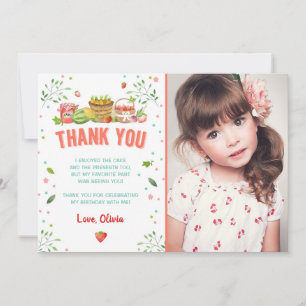 Farmers Market Strawberry Thank You Card Birthday