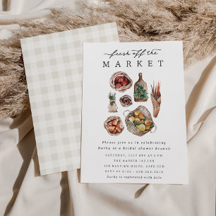Farmers Market Theme Bridal Shower Invitation