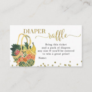 Farmers Market Theme Diaper Raffle Enclosure Card