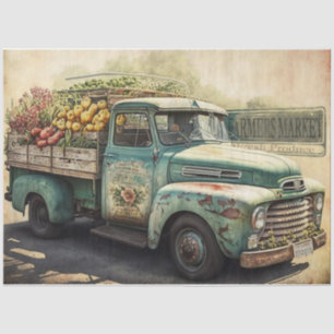 Farmers Market Truck  Tissue Paper