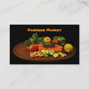 Farmers Market Vegetable Plate Business Card