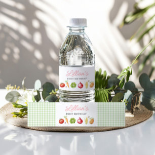 Farmers Market Vegetable Stand Birthday Water Bottle Label