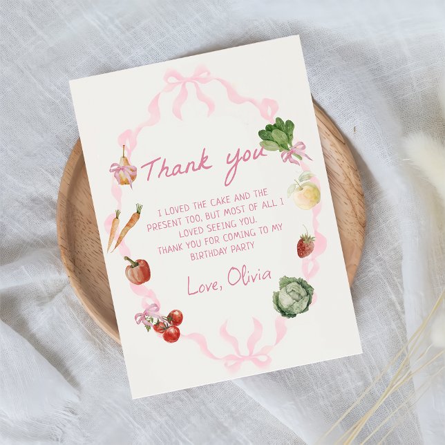 Farmers market Vegetable Thank You Card (Creator Uploaded)