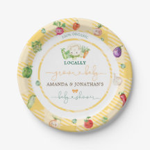 Farmers Market Vegetables Baby Shower Yellow