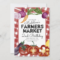 Farmers Market Vegetables Fruits Farm Birthday 