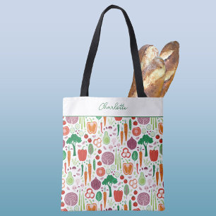 Farmers Market Vegetables Personalised Tote Bag