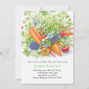 Farmers Market Veggie Baby Shower Invitation