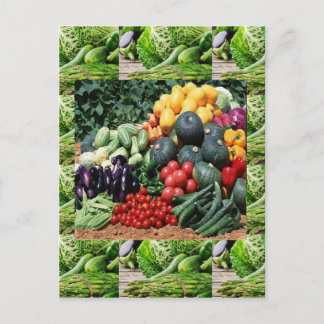 Farmers market veggie delight chefs cuisine ideas postcard