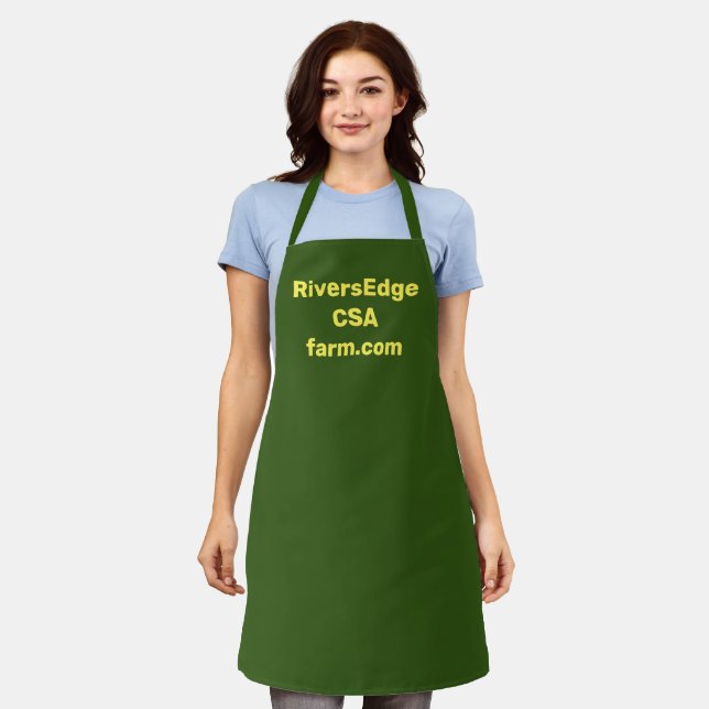 Farmers market vendor apron. His, hers, kids green Apron (Worn)