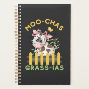 Farmers Moo-chas Grass-ias Heifer Cow Farm Girl  Planner