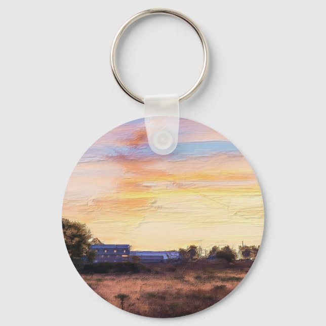 Farmers Morning Painterly Key Ring (Front)