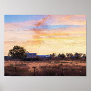 Farmers Morning Painterly Poster