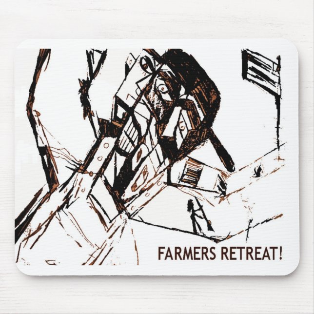 FARMERS RETREAT white Mouse Mat (Front)