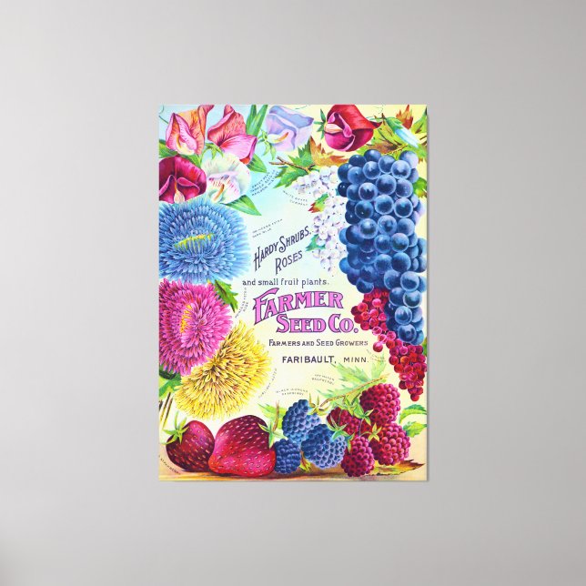 Farmers Seed Company Vintage Advertisement Canvas Print (Front)
