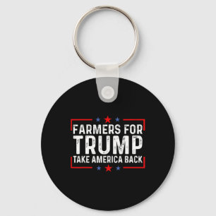 Farmers Tees - Farmers For Trump Take America Back Key Ring