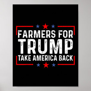 Farmers Tees - Farmers For Trump Take America Back Poster