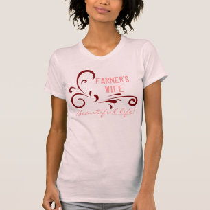 Farmer's Wife, Beautiful Life t-shirt Red Swirls