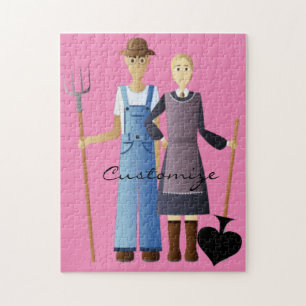 Farmer's Wife Queen of Spades Thunder_Cove Jigsaw Puzzle
