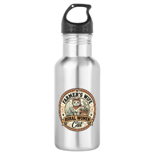 Farmer's Wife Rural Women Cat Farmer's Wife Rural 532 Ml Water Bottle