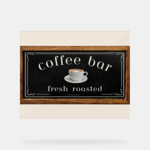 Farmhouse Acrylic Coffee Bar Sign– Coffee Station  Sign