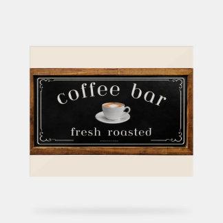 Farmhouse Acrylic Coffee Bar Sign– Coffee Station Sign