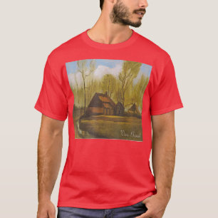 Farmhouse Among Trees Vincent Van Gogh Vintage Ret T-Shirt