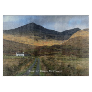 Farmhouse and Mountains on Isle of Mull Scotland Cutting Board