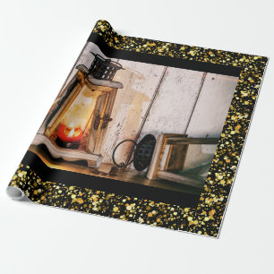 Farmhouse Antique Vintage Lantern Rustic Wood Gift Wrapping Paper