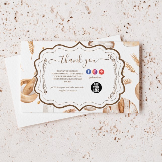 Farmhouse Artisan Bakery Thank You Card (Creator Uploaded)