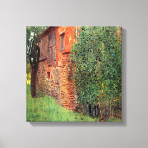 Farmhouse at Kammer by Gustav Klimt, Vintage Art Canvas Print