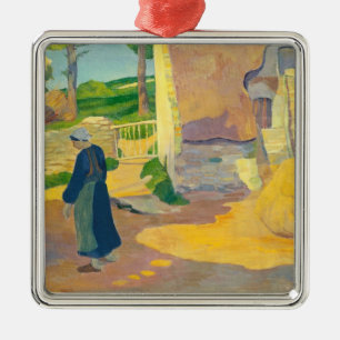 Farmhouse at Le Pouldu, 1890 (oil on canvas) Metal Tree Decoration