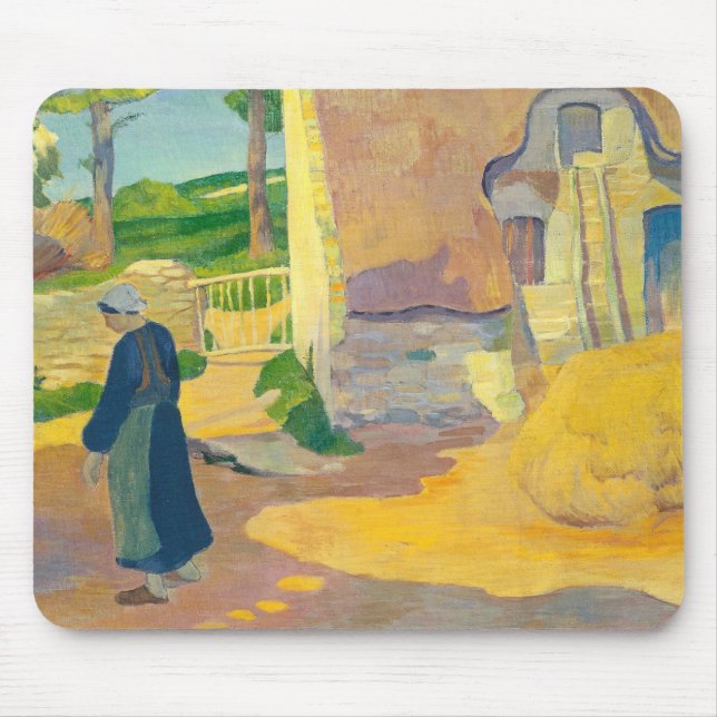 Farmhouse at Le Pouldu, 1890 (oil on canvas) Mouse Mat (Front)