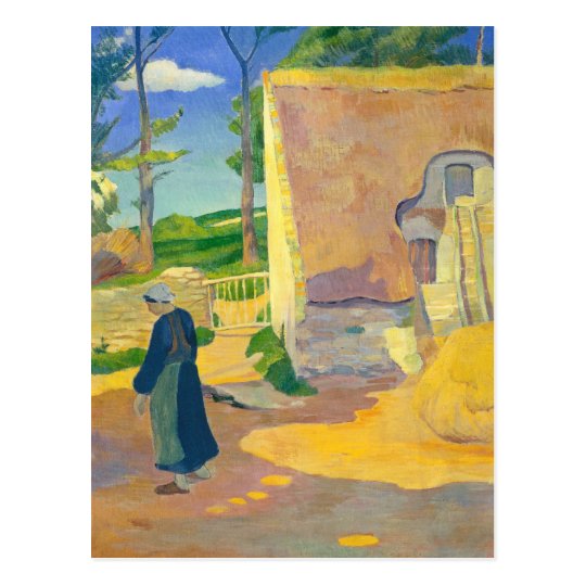 Farmhouse at Le Pouldu, 1890 (oil on canvas) Postcard