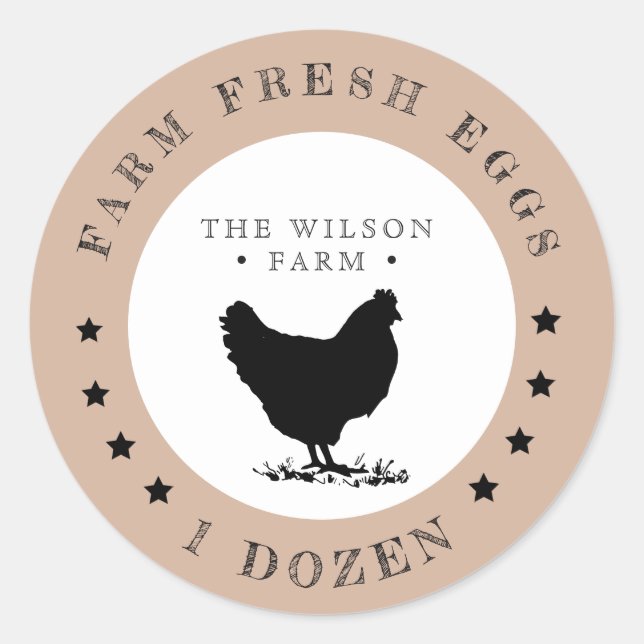 farmhouse best stars Egg Carton Sticker (Front)