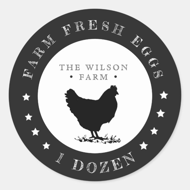 farmhouse best stars Egg Carton Sticker (Front)