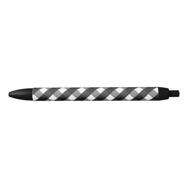 FARMHOUSE BLACK AND WHITE GINGHAM CHECK INK PEN (Front)