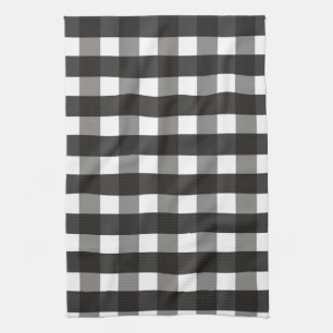 FARMHOUSE BLACK AND WHITE GINGHAM CHECK TEA TOWEL