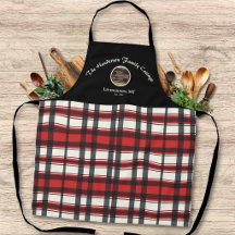 Farmhouse Black Red Buffalo Plaid Custom Photo