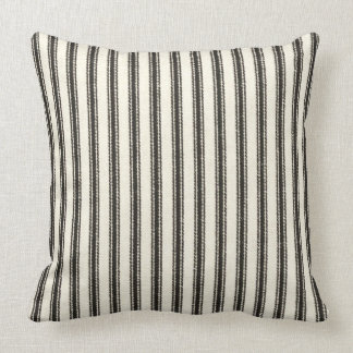 FarmHouse-Black-Ticking-Outdoor-Indoor M L Cushion
