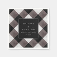 Farmhouse Buffalo Plaid Check Wedding Dinner