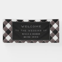 Farmhouse Buffalo Plaid Check Wedding Welcome