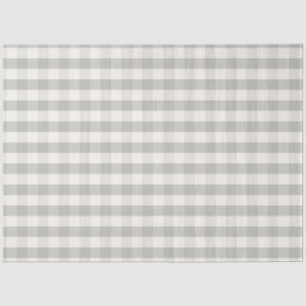 Farmhouse Buffalo Plaid Grey and Off White Check Tissue Paper